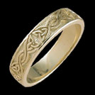 K480L Faith yellow gold Celtic design wedding ring