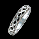A1409 Admire White Gold Celtic Top Wedding Band