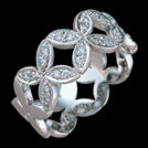 A1999DW Forever White Gold Daisy Design Ring