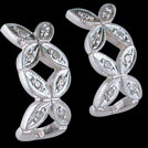 E1999DWT White gold Forever Flower Diamond earrings