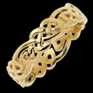 K155G Tranquillity Yellow Gold Celtic Weave Wedding Ring