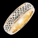 K311L Life yellow and white gold Celtic wedding ring