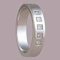 Princess Diamond Wedding band