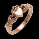 C1306 Claddagh RIng rose gold