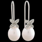 E1797 Gold Forever Freshwater Pearl and Diamond earrings