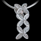 P1999DW Forever Flower White gold diamond pendant