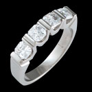 C1825 Asscher cut Diamond Bridge ring