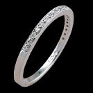 A1385 Diamond Keeper Brilliant Cut Beadset milgrain Wedding Band