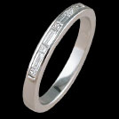 A1573 Princess Diamond and Baguette Diamond Wedding Band