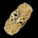 K120L Dreams Yellow Gold Celtic Weave Wedding Ring