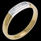 A1118 Two Tone Diamond Baguette Wedding Band