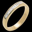 A1120 Baguette Diamond Yellow Gold Wedding Band