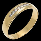 A555D Channel Set Diamond Yellow Gold Wedding Band