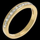 A28315 Channel Set Diamond Yellow Gold Wedding Band