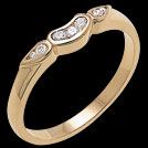 A1056 Curved Teardrop Diamond Yellow Gold Wedding Band