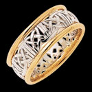 K130G Principle Wide Yellow Gold Celtic Weave Wedding Band