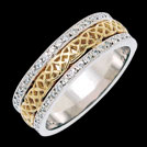 K430L Liberty Diamond white and yellow gold wedding band